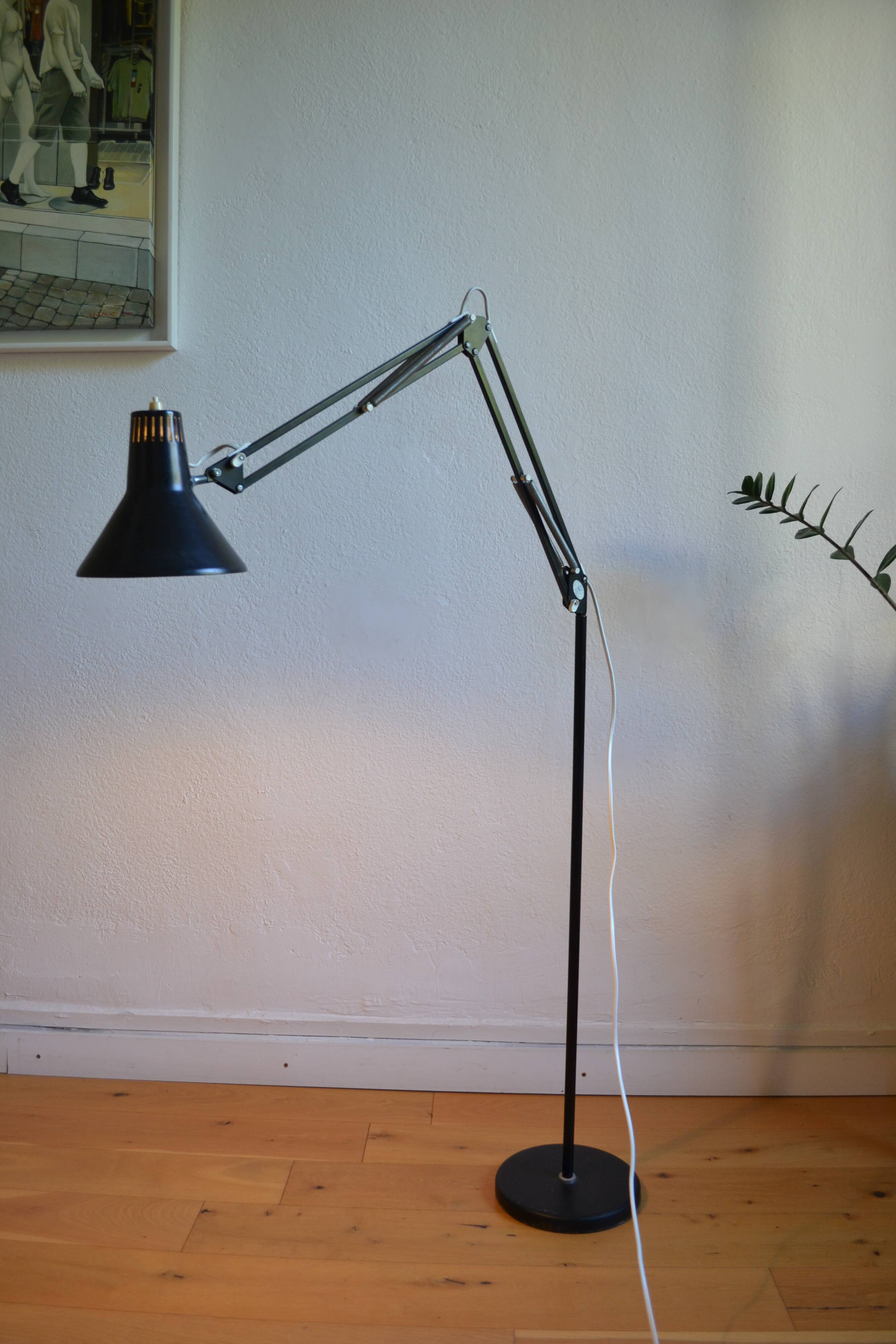 Lampadaire liseuse articulée France 1980