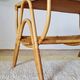 1960s rattan coffee table - blue top
