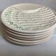 Six antique asparagus plates