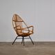 Rattan armchair by Rohe Noordwolde, Netherlands, 1960
