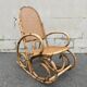 Rattan and cane rocking chair