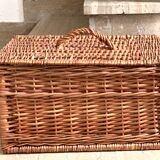 Wicker transport basket, 1960s