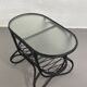Table basse en rotin noir  et verre