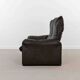 Brown leather 2-seater sofa Cassina Maralunga by Vico Magistretti