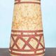Vintage vase from the 60s, W-Germany footed vase in caramel yellow.