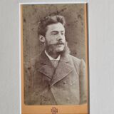 Set of 6 old photographs, oval and rectangular studio portraits from the 19th century