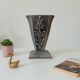 Antique art deco vase in solid aluminum