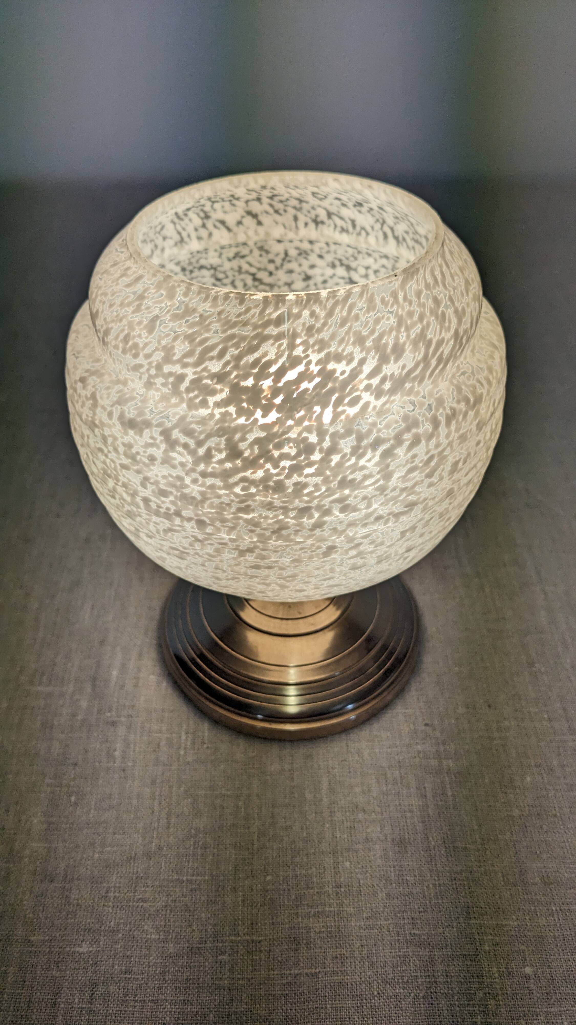 Pair of Art Deco style bedside or mood lamps