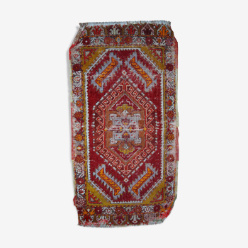 Old turkish carpet yastik handmade 44cm x 86cm 1920s, 1c371