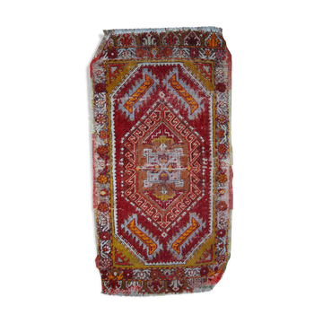 Old turkish carpet yastik handmade 44cm x 86cm 1920s, 1c371