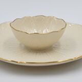 Vintage porcelain dish Lenox USA aperitif or entremets leaves in slight relief