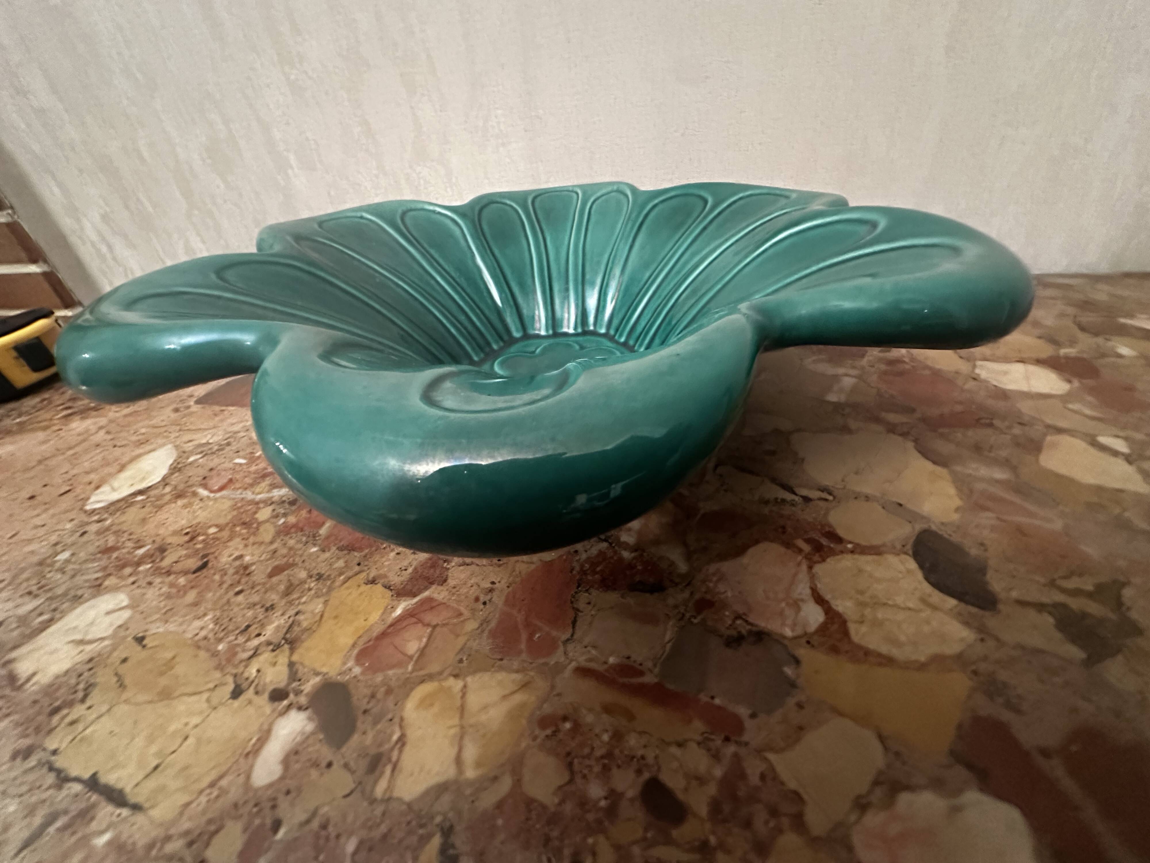 CAB Art Ceramics of Bordeaux - Large green art-deco centerpiece