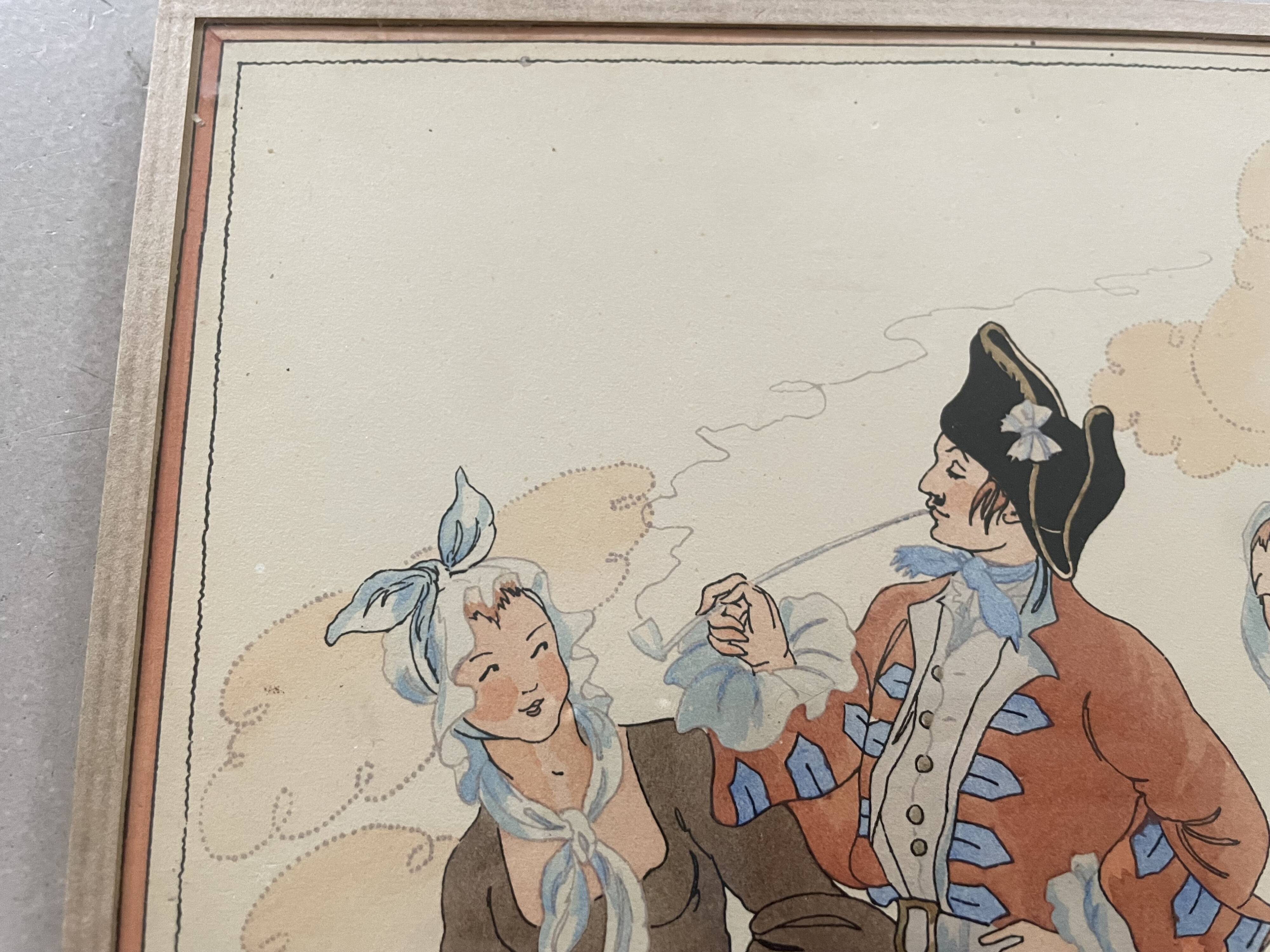 Framed old illustration