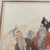 Illustration ancienne encadrée