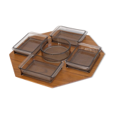 Karl Holmberg's vintage teak and glass tray