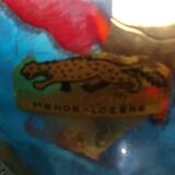 Glazed ceramic vase vintage 60s ceramics of gévaudan