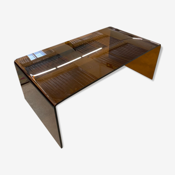 Coffee table deck smoked glass