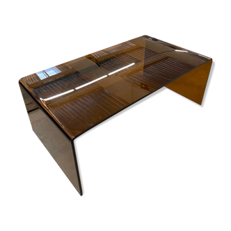 Coffee table deck smoked glass