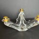 SCHNEIDER 3-branched crystal candlestick