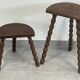 Tripod stools twisted feet