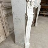 Louis XV style fireplace in white marble
