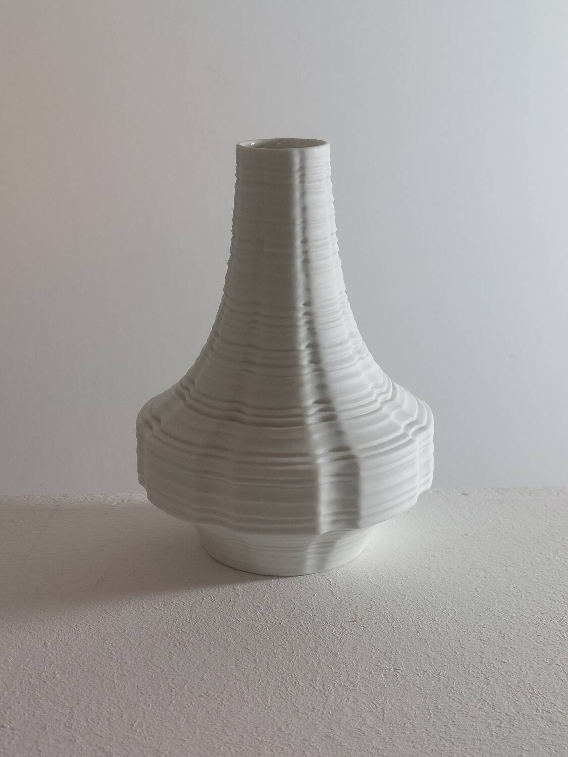 Vintage porcelain biscuit vase by Heinrich, Germany.