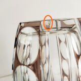 Large crystal vase cut in Val Saint Lambert lozenges