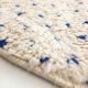 Moroccan Berber carpet blessed ouarain ecru with blue polka dots 152x100cm