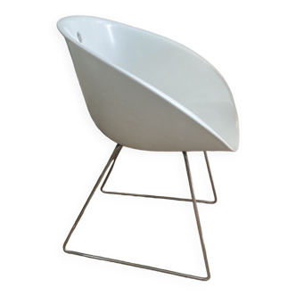 Vintage white shell chair