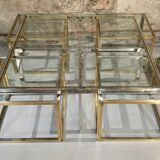 Coffee table with four nesting tables, Maison Charles, France, circa 1970.