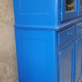 Old sideboard, blue wooden dresser 1960