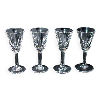 Lot de 4 verres à liqueur CERDAGNE en cristal Saint-Louis