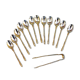 12 gilt metal teaspoons