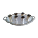 Silver metal liquor service