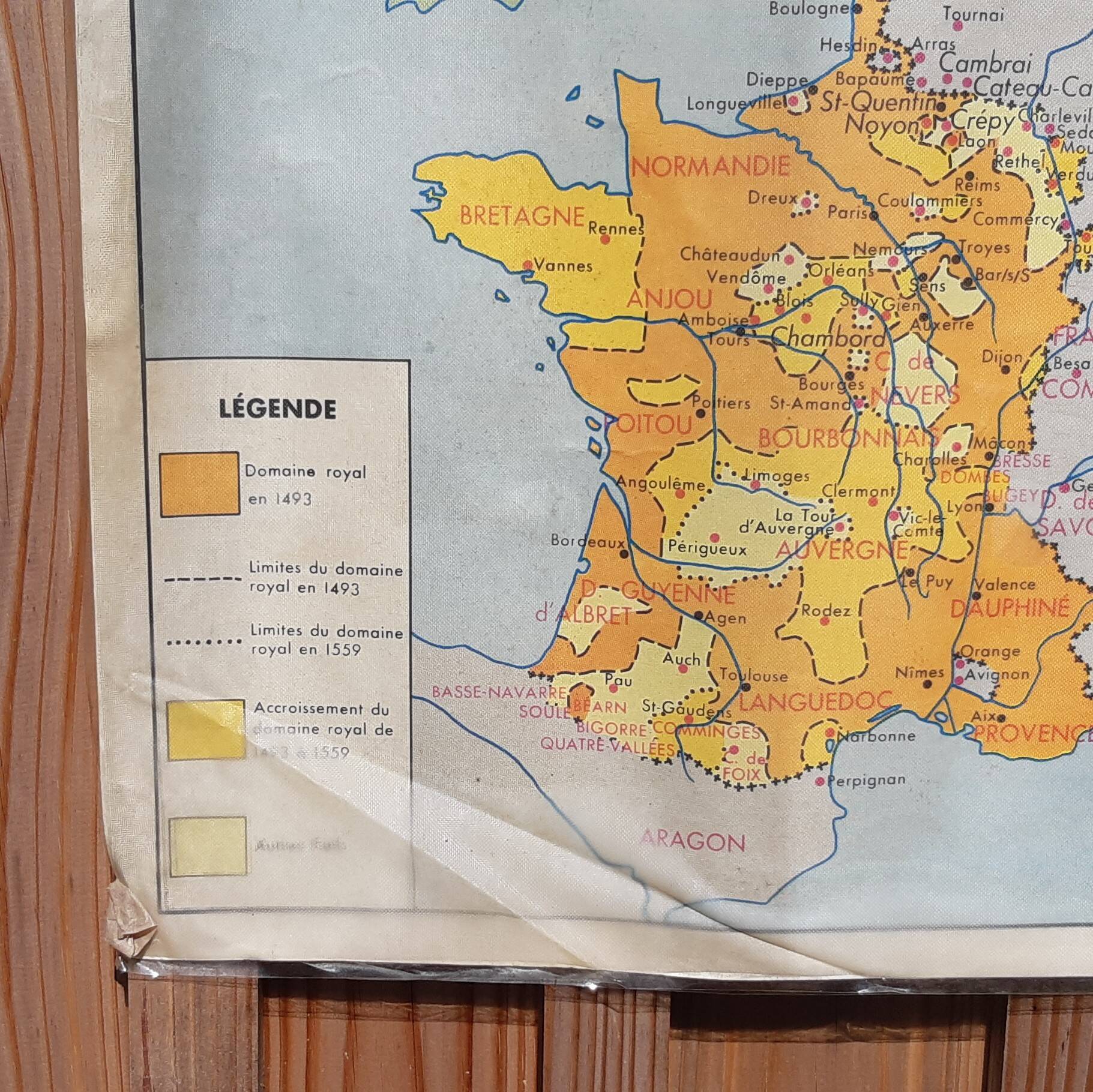 MDI school map "The territorial formation of France"