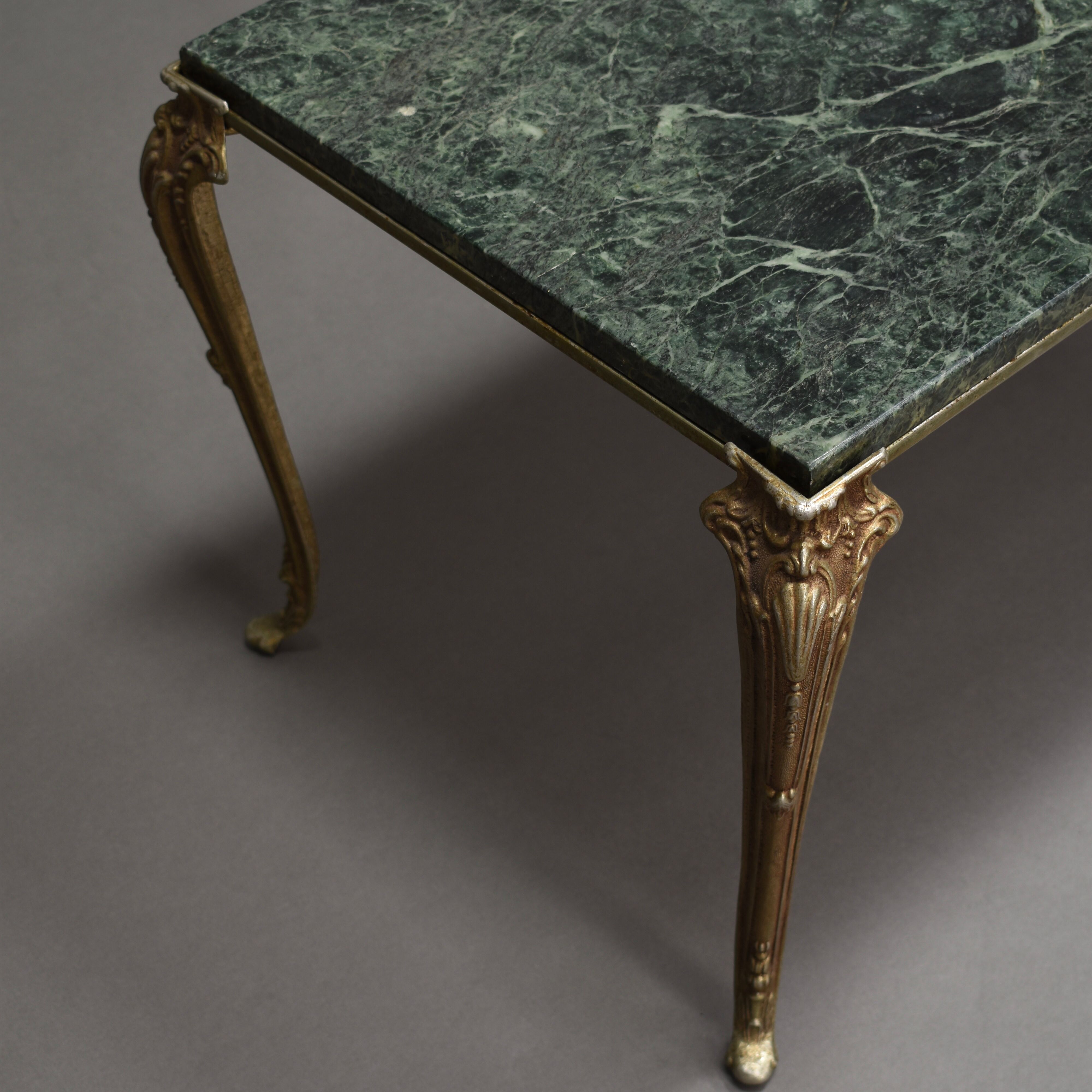 Green marble coffee table 1950's