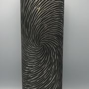 Vase tubulaire en céramique à effet de couleur argenté 39 cm