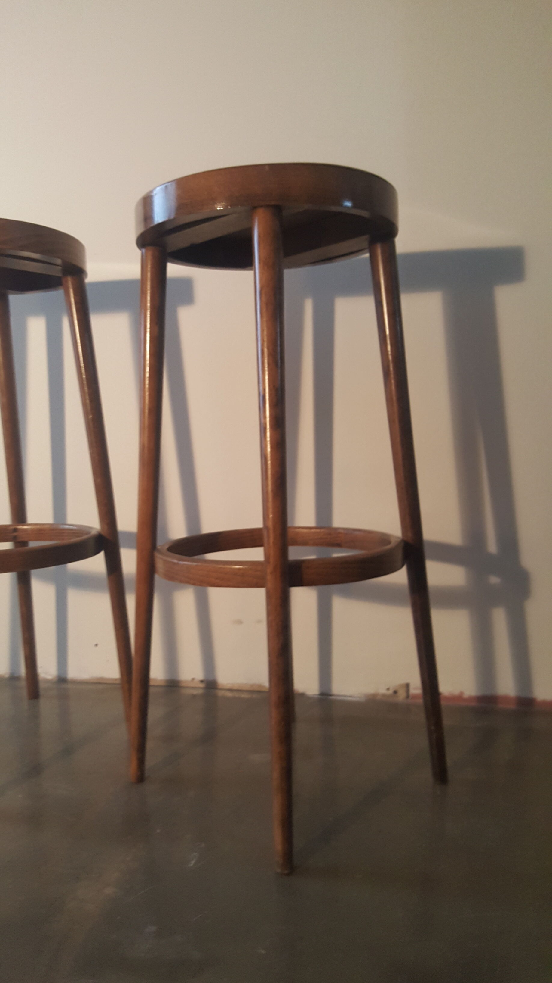 Pair of Baumann bar stools