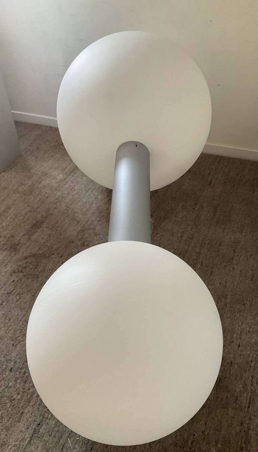 Large contemporary pendant light "Oxygen" by Delta Light