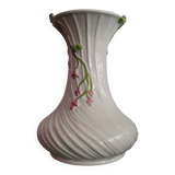 Vintage twisted barbotine vase