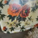 Orange fiberglass flower patterned top 70s