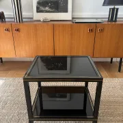 Side table Pierre Vandel Paris 1970s-80s • Hollywood Regency style