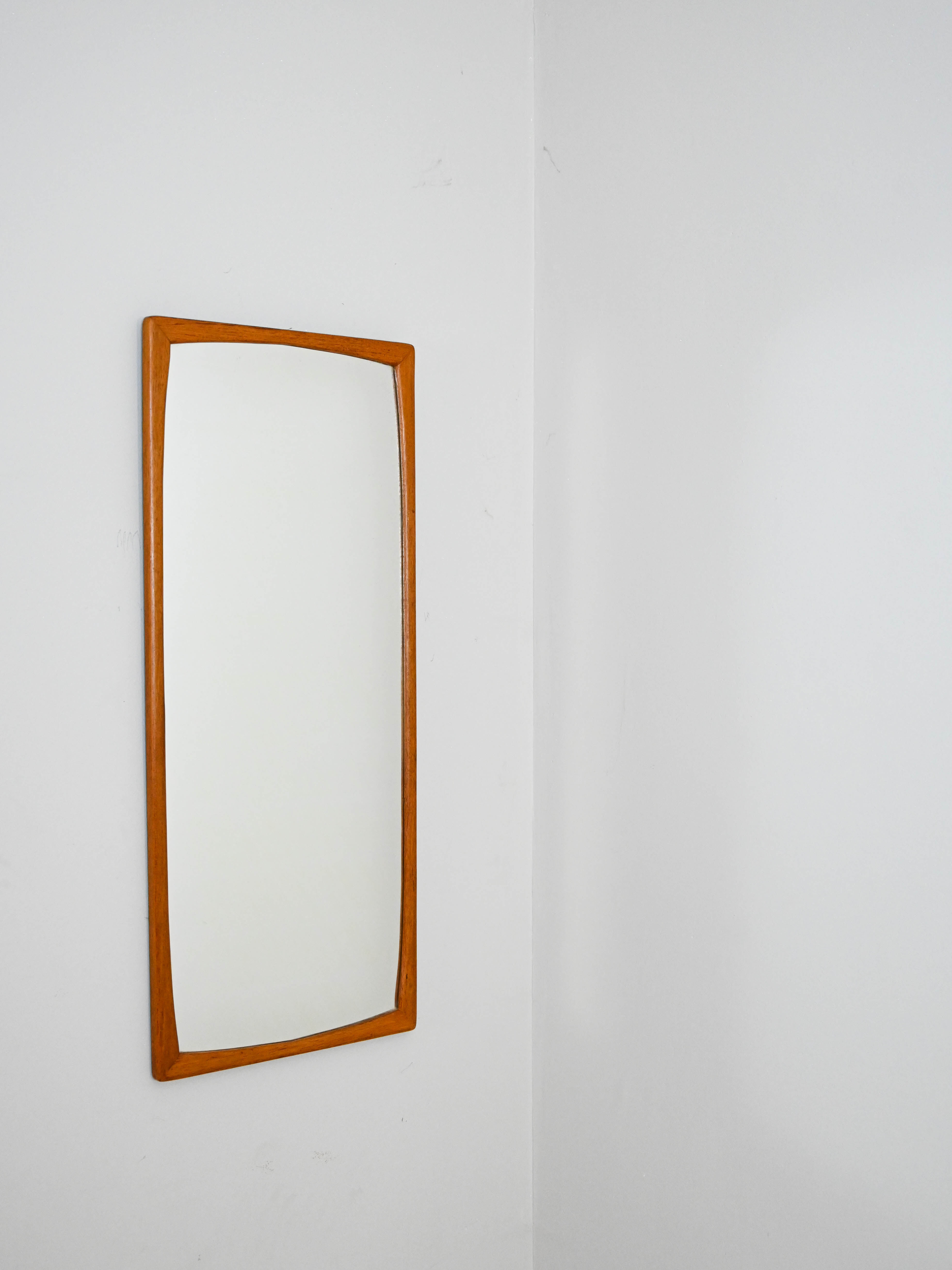 Mirror with teak frame