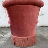 Padded pink toad armchair