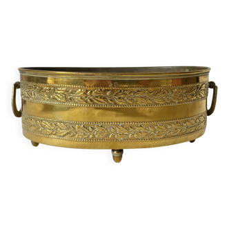 Antique brass planter