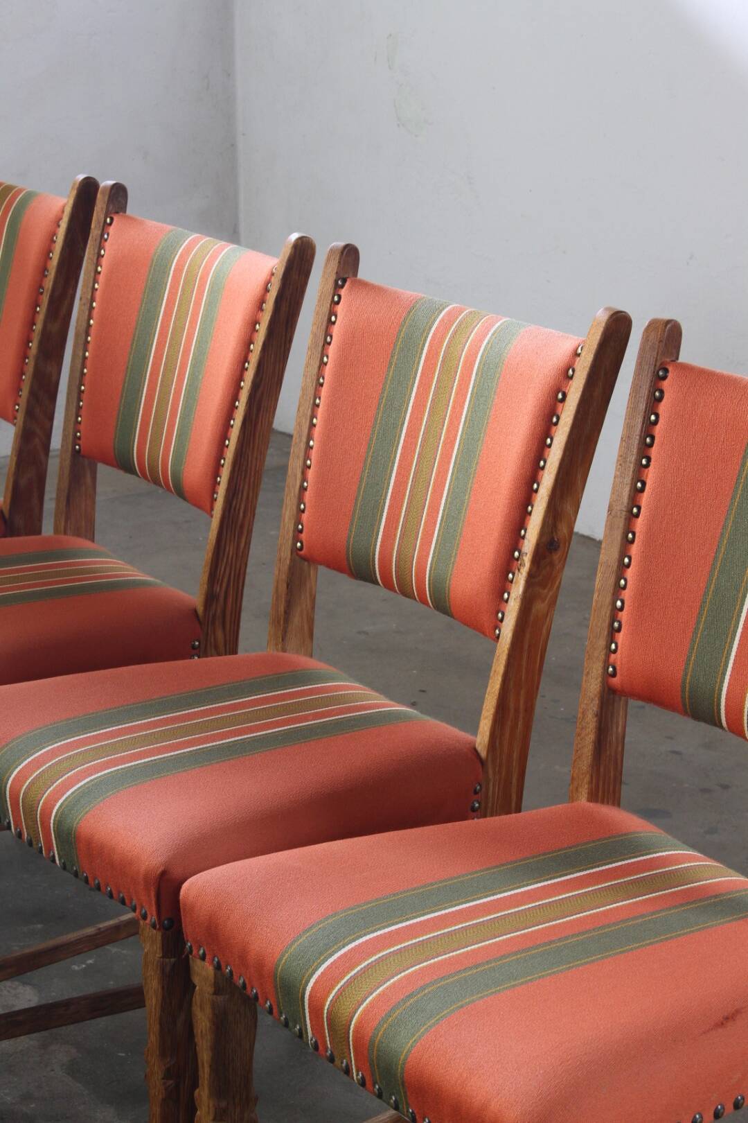 Set of 4 Vintage Danish Oak Dining Chairs, Henning Kjærnulf Style, 1960s