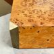 "Alveo" coffee table in wood burl and brass, Willy Rizzo – 1970
