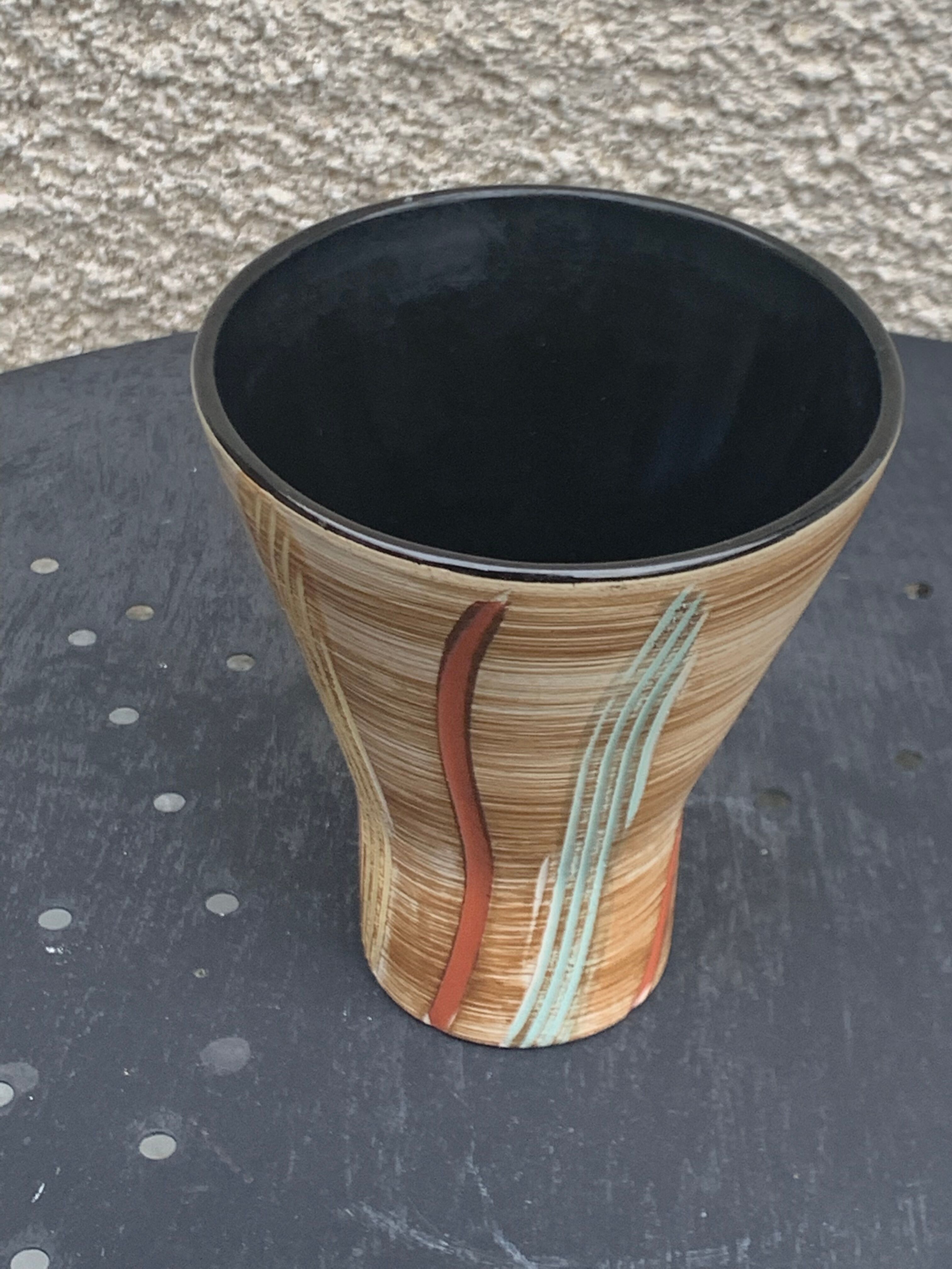 Hohr glazed ceramic vase made in Germany, numbered, design and vintage