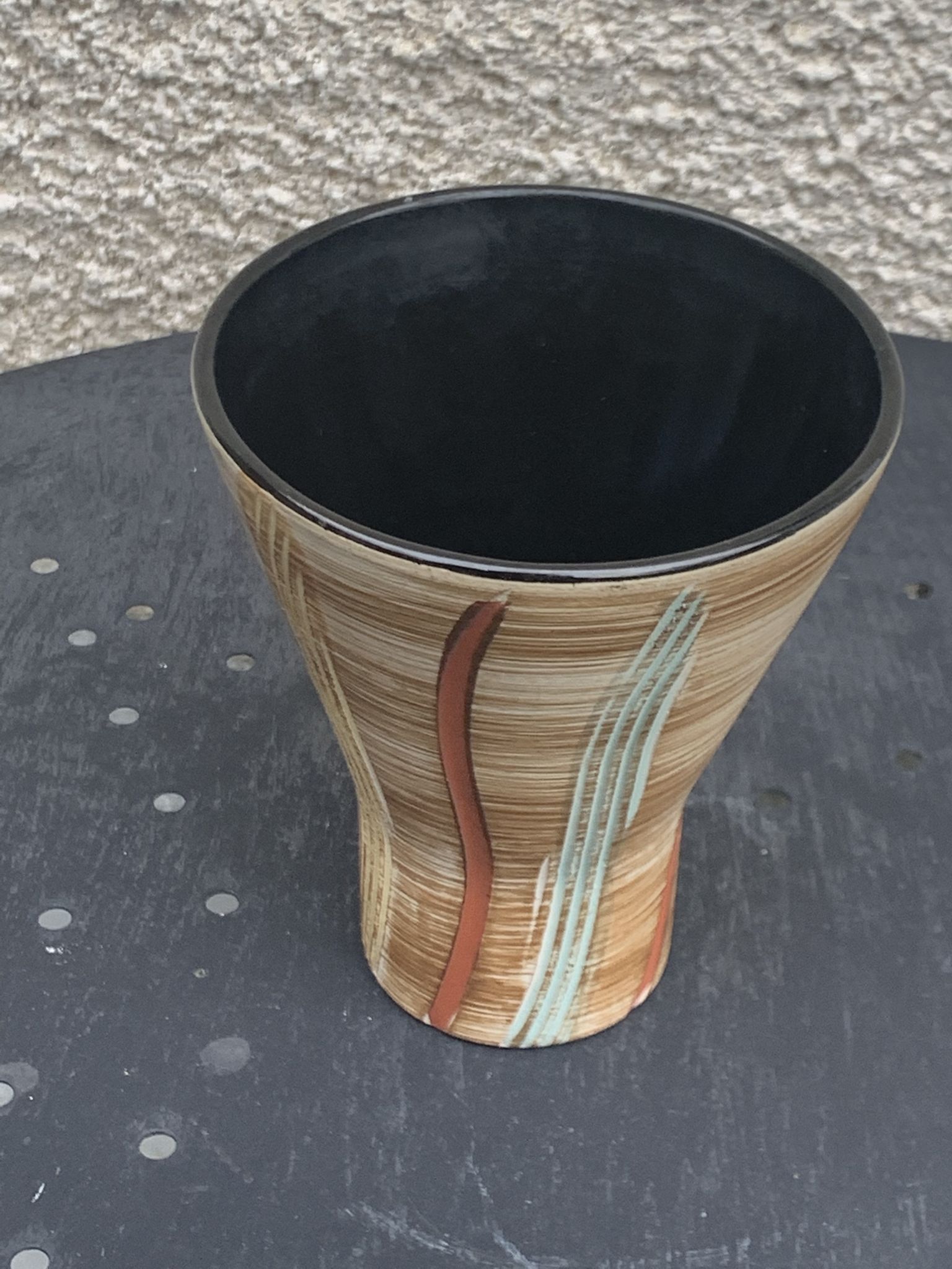 Vase en céramique émaillée hohr made in germany numéroté design et vintage