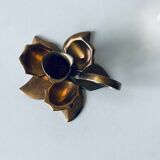 Brass flower candle holder